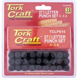 LETTER PUNCH SET 10MM (A-Z) CAPITAL BLACK FINISH