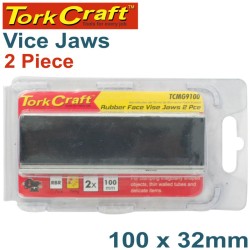 VICE JAWS MAGNETIC ALUM. 100MM X 32MM 2PC RUBBER FACE