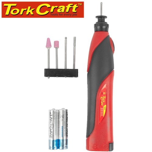 MINI ROTARY TOOL KIT 5PC 3V 2 X AA BAT INCL.