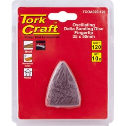 OSCILATING SANDPAPER A/O 35X50MM 10PC  FINGERTIP 120GRIT