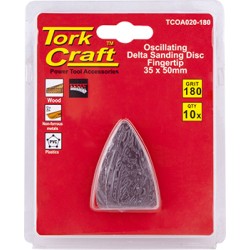 OSCILATING SANDPAPER A/O 35X50MM 10PC  FINGERTIP 180GRIT