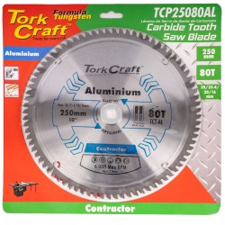 BLADE CONTRACTOR ALUM 250 X 80T TCG NEG 30MM CIRCULAR SAW TCT