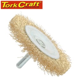 WIRE WHEEL BRUSH 50MM X 6MM SHAFT