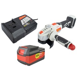 ANGLE GRINDER B/LESS AG115B 20V 115MM + BATTERY PACK + SMART CHARGER