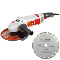 ANGLE GRINDER 230MM TCAG0230 C/W DB3 SEG DIAMOND BLADE