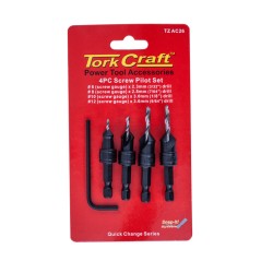 SCREW PILOT/COUNTERSINK SET 4PCE